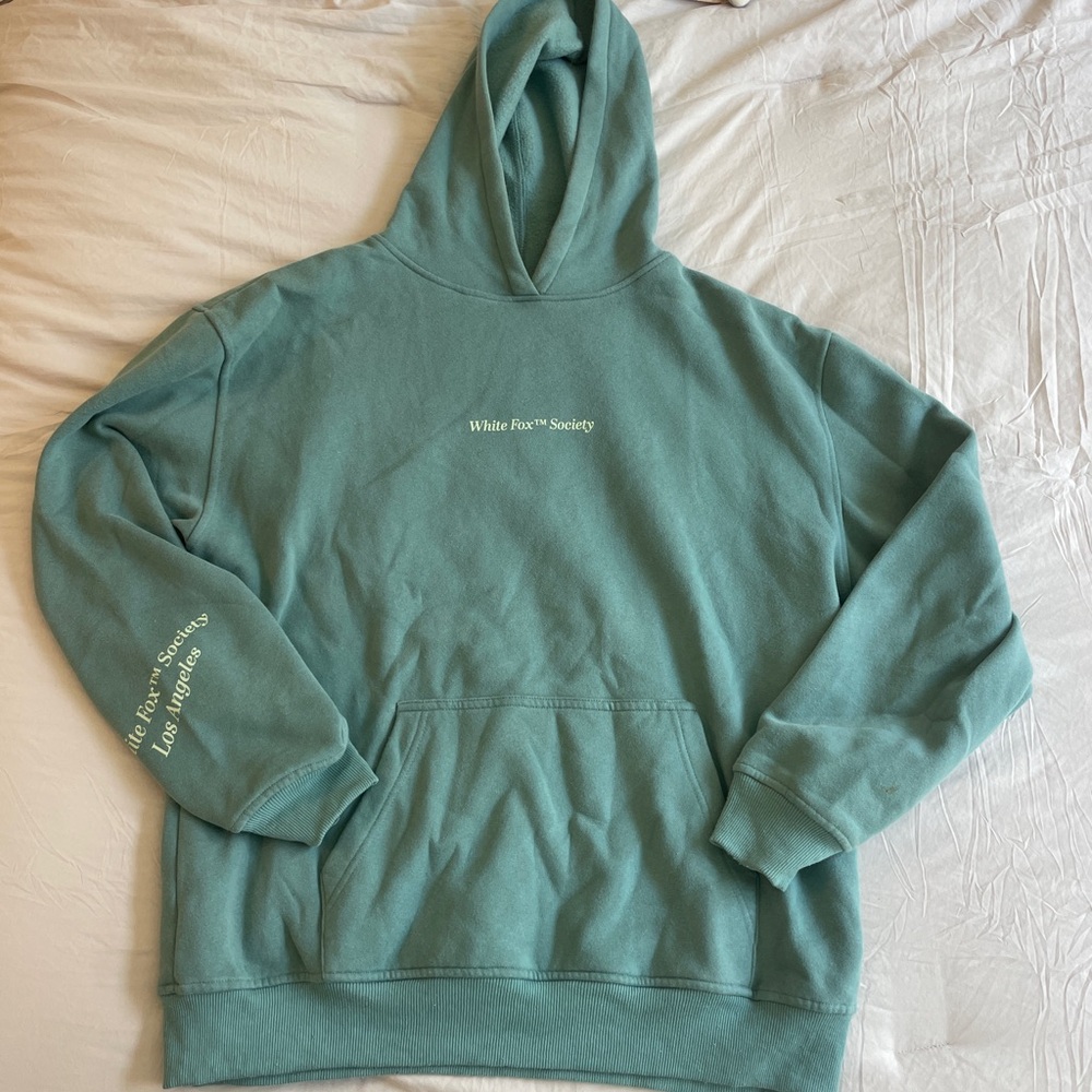 White Fox Boutique Teal Hoodie